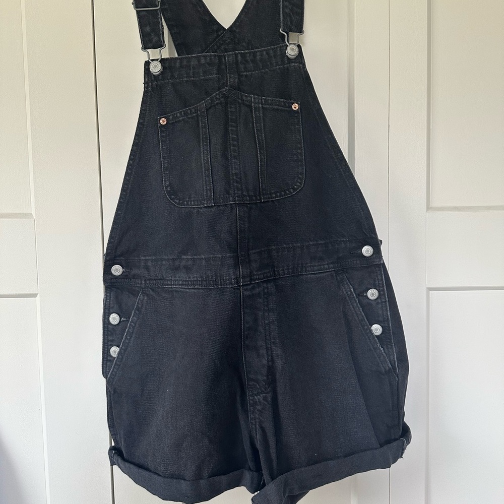 Black Overall Shorts
